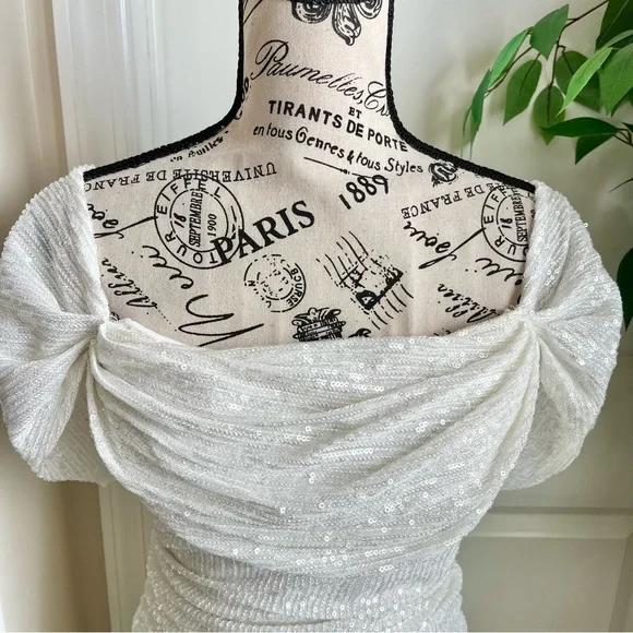 Hello Molly Frequent The Club Dress White Sz 6 - Picture 3 of 16